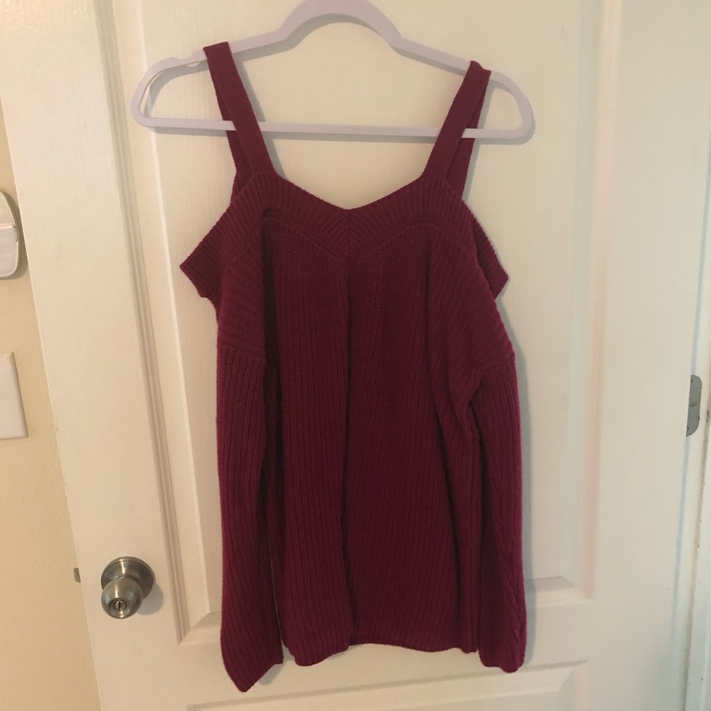 Torrid pink cold shoulder sweater 00